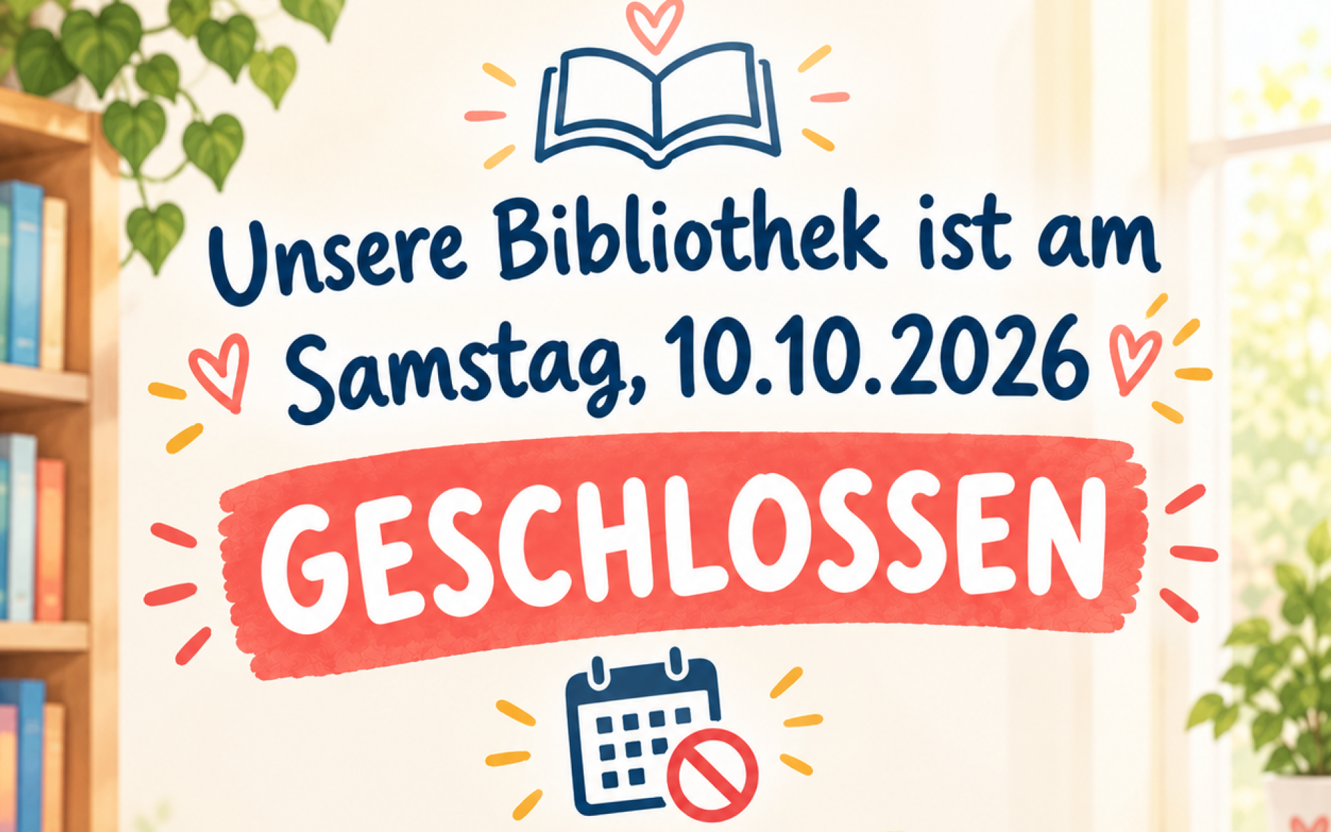 Bibliothek geschlossen 
